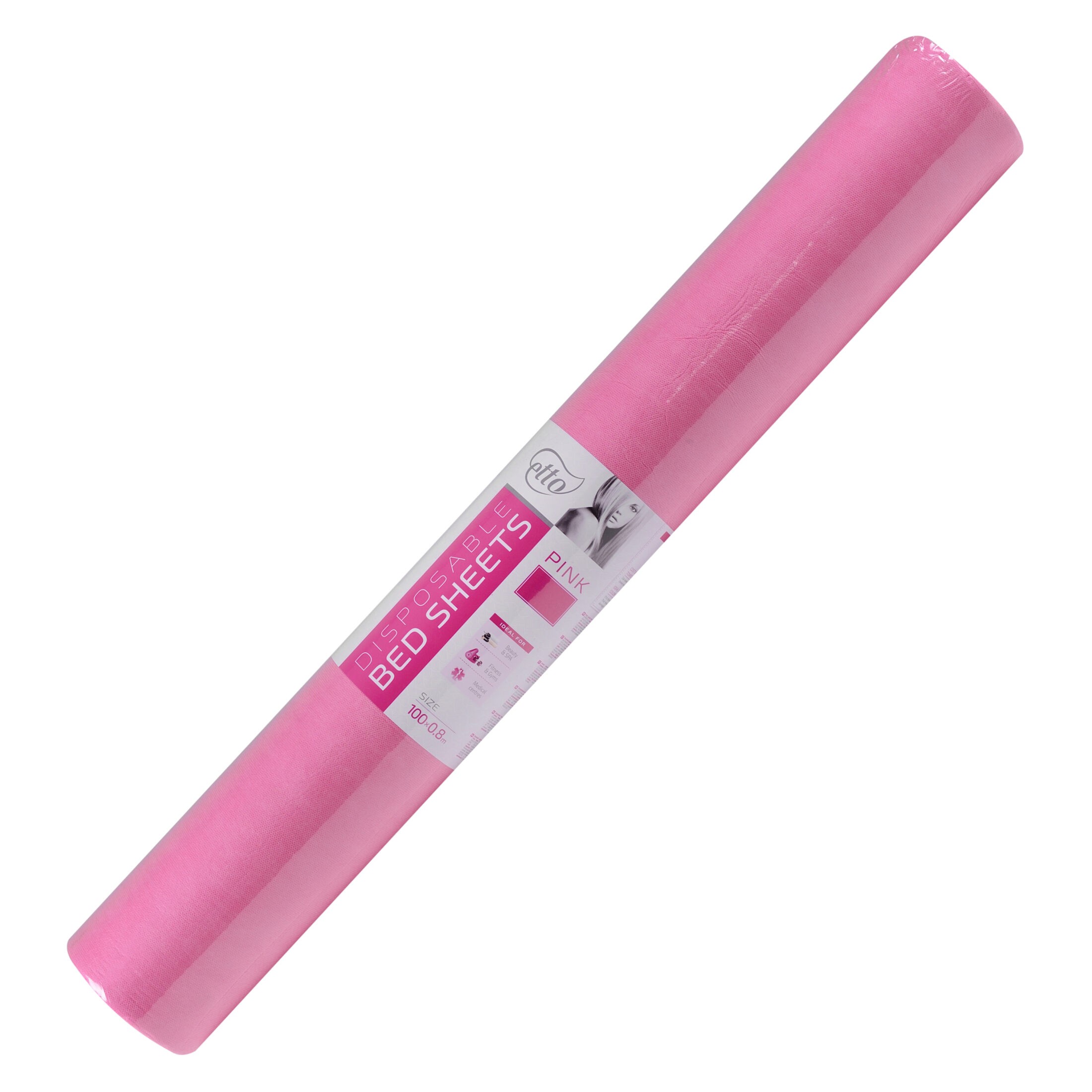 Простирадла одноразові, Etto, СМС, ПЕРФОРОВ 0,8 м х 2м (50шт.), рулон, Рожевий