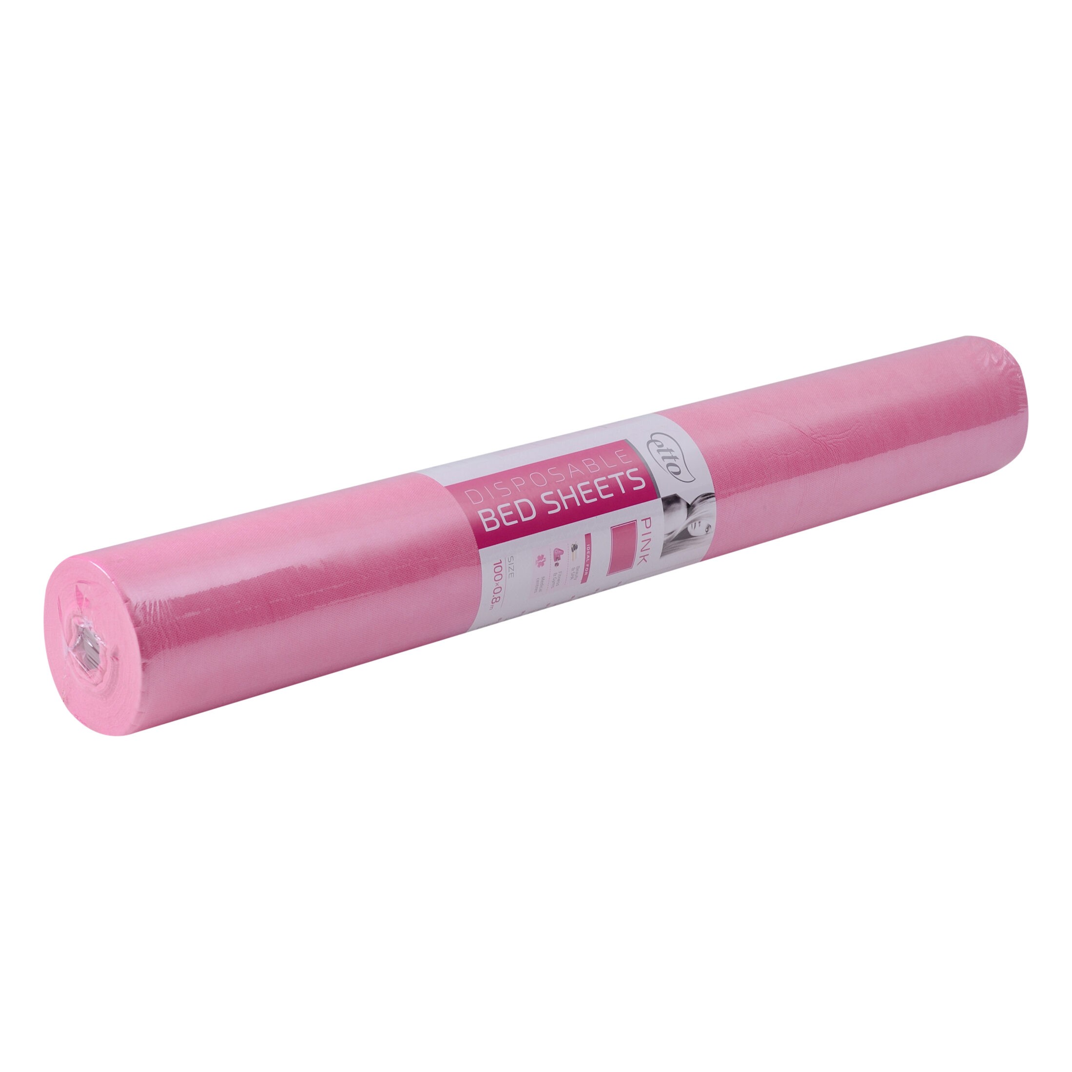 Простирадла одноразові, Etto, СМС, 0,6 м х 200м, рулон, Рожевий