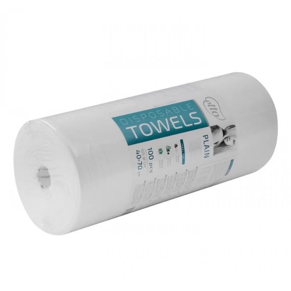 Рушники одноразові, Etto, 40см х 70см (100шт. в рулоні), гладкий 50г/м2