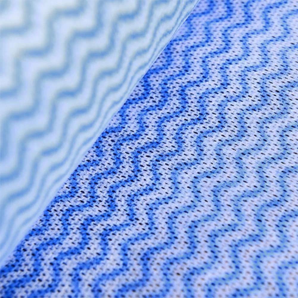 Серветки одноразові, Etto, 25см х 30см (100шт. в рулоні), блакитна хвиля