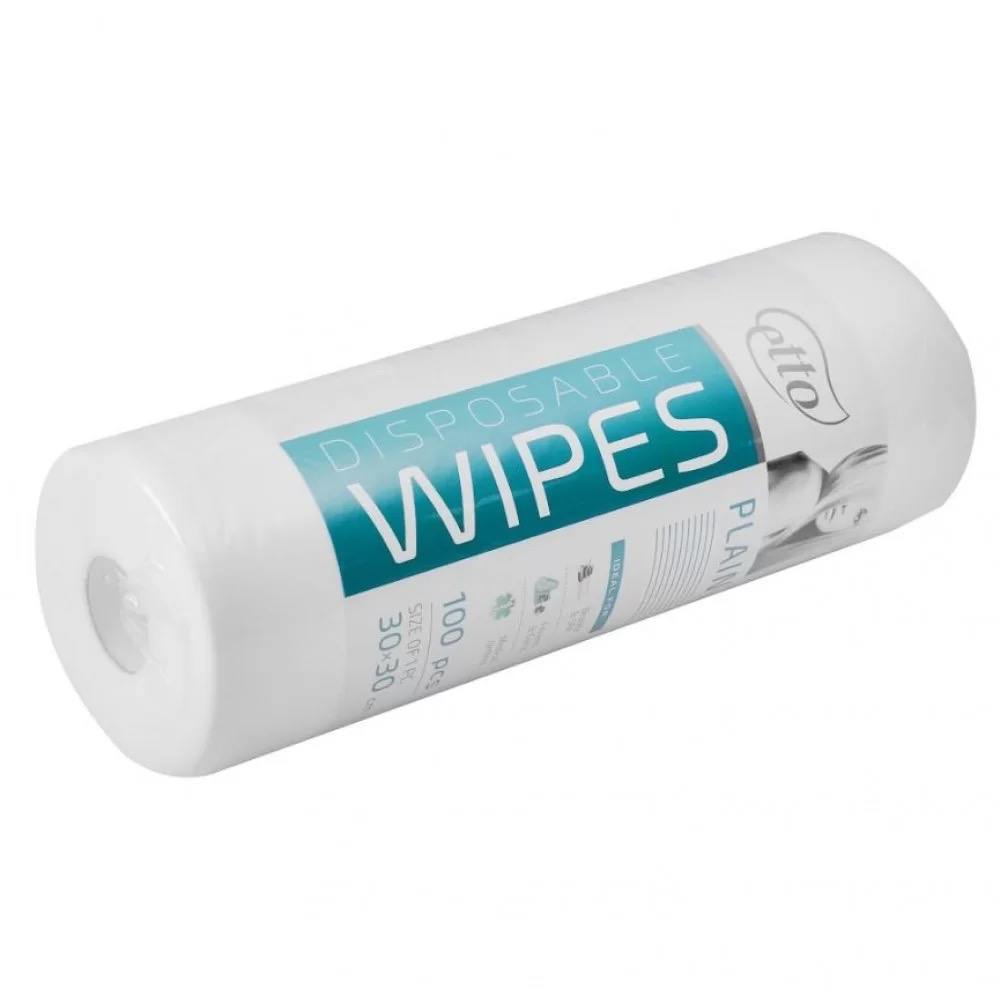 Серветки одноразові, Etto, 30см х 30см (100шт. в рулоні), гладкі 50г/м2