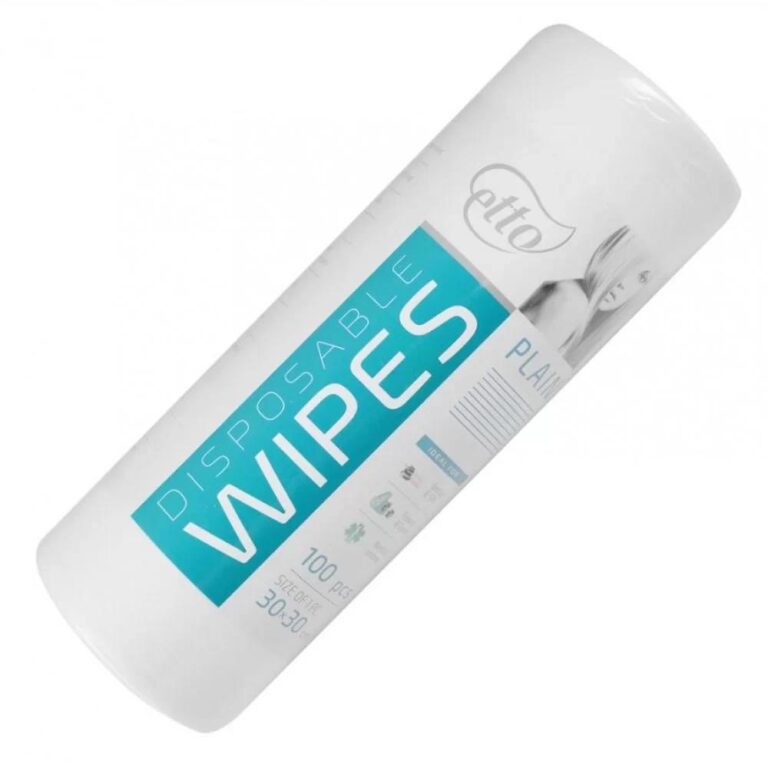Disposable wipes, Etto, 30 cm x 30 cm (100 pcs. roll), plain 50 g/m2