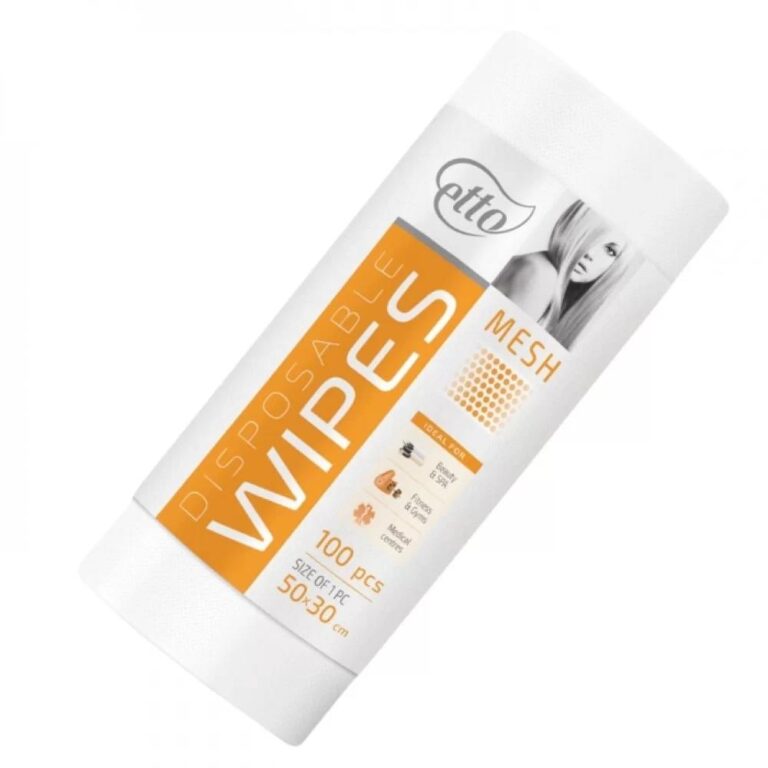 Disposable wipes, Etto, 30 cm x 50 cm (100 pcs. roll), mesh 50 g/m2